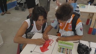 ミラノ博 ぬり絵で自然との共生学ぶ 愛知博マスコットも登場