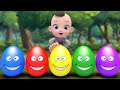 Surprise colored eggs Jumping On The Bed |   | Nursery Rhymes &amp; Kids Songs | Kindergarten
