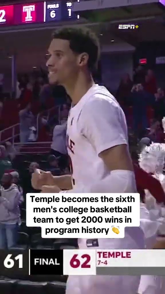 Temple’s thrilling win against Davidson is the program’s 2️⃣0️⃣0️⃣0️⃣th victory ?
