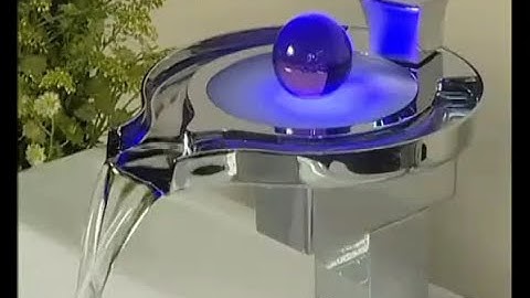 Amazing LED Waterfall Basin Faucet/Temperature Sensor Color Changing Bathtub Faucet with hand shower