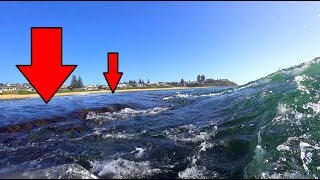 Catching waves into a dry reef - cuz hey why not