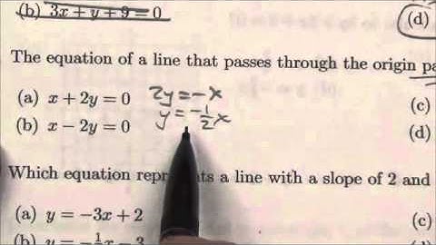 Math 10C Linear Relations Review MC#18