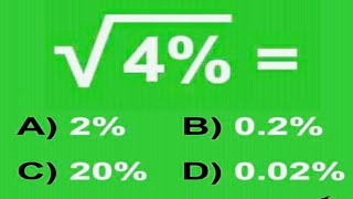 Square root of 4 percent