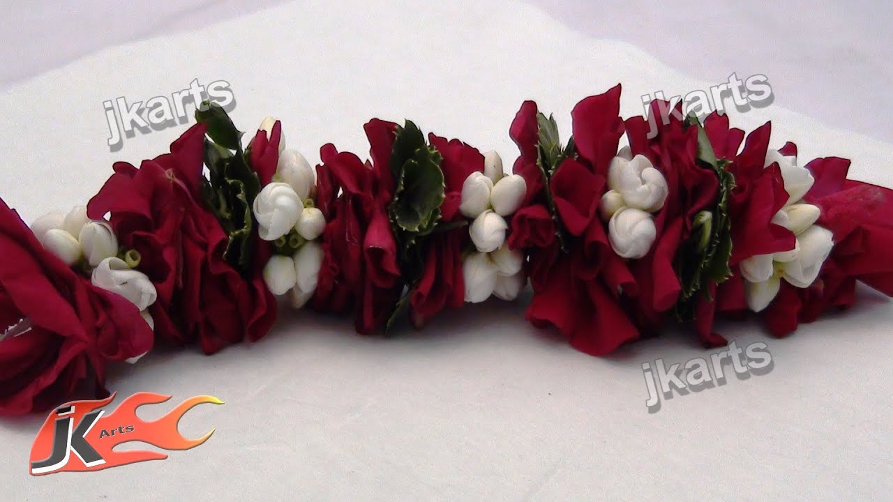 DIY Gajra / Veni / Flower Garland for Indian Wedding How to make JK