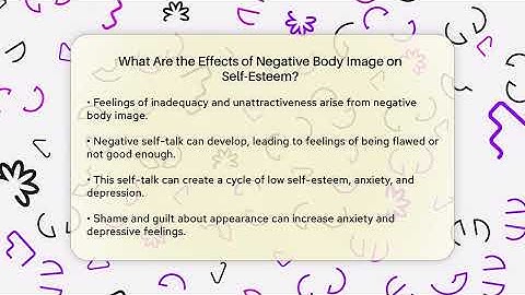 What Are the Effects of Negative Body Image on Self-Esteem? | Inside Body Image