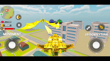 Jet Robot Simulator 3D || Robot Car Stunt Game - Android Gameplay