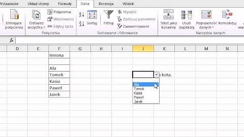 Excel vDir HowTo - Jak dodać listę rozwijaną w komórce