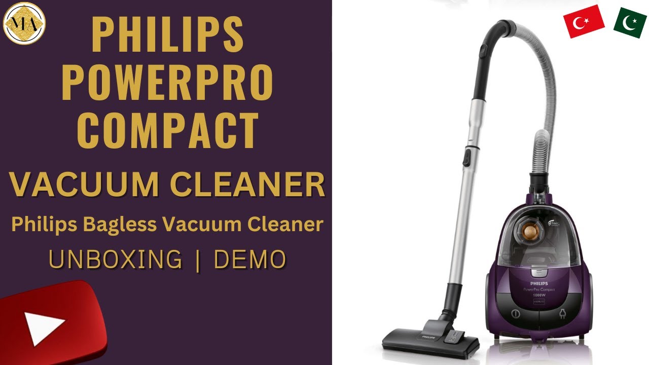 put forward airport Weave PHILIPS POWERPRO COMPACT VACUUM CLEANER | Philips Bagless Vacuum Cleaner -  Unboxing - Demo - YouTube