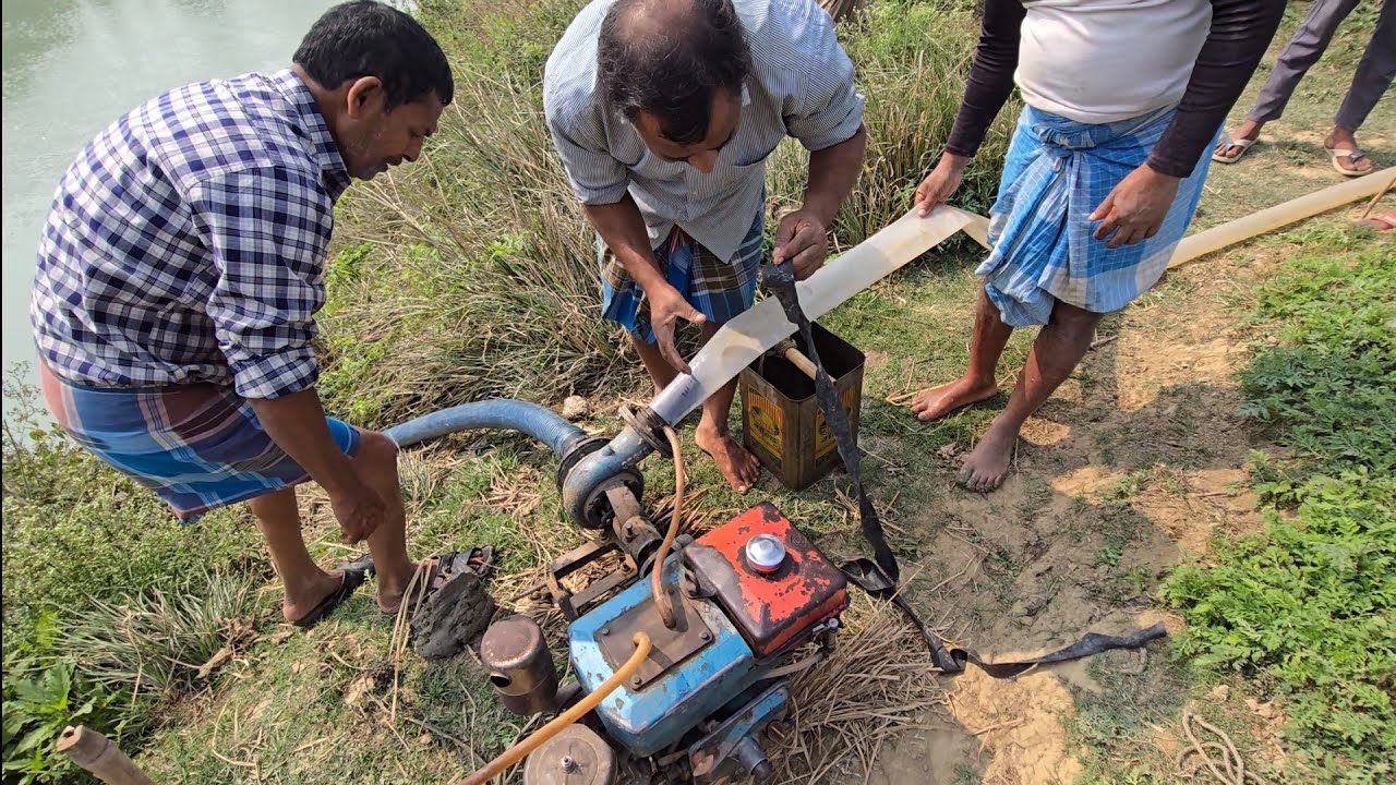শ্যালো মেশিন দিয়ে পেঁয়াজের জমিতে জল দিলাম আজকে। Mr Sajedar