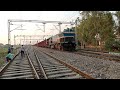  fgr  jhs emd power pulls 42 wagons freight acceleration from fatehgarh  ir 