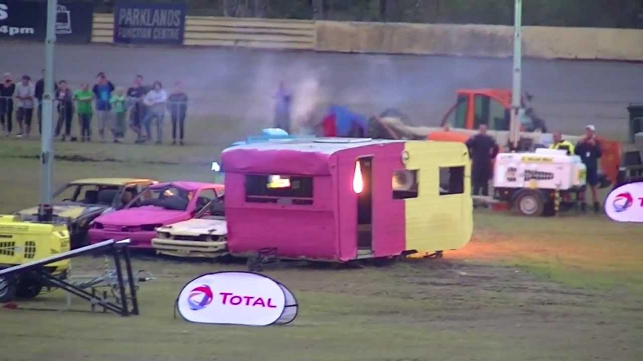 Aussie Monsters - EMT Events - Insane Flaming Caravan Monster Truck Jump
