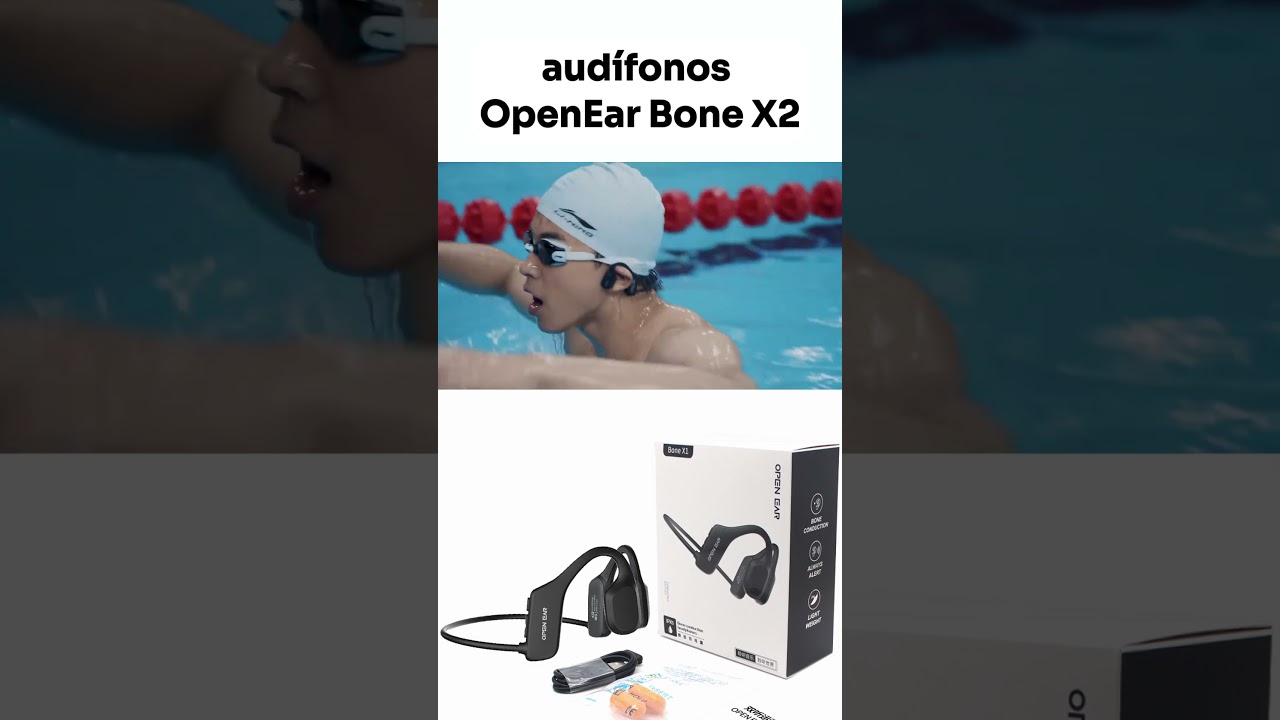 Audífonos Open‑Ear IPX8 para Natación Bone X2