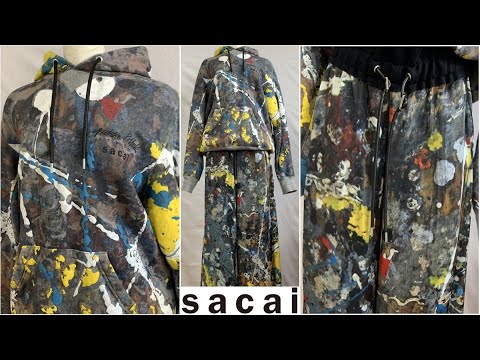 19AW sacai × Jackson Pollock Hoodie & Wide pants - YouTube