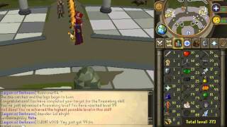 Me getting 99 firemaking!