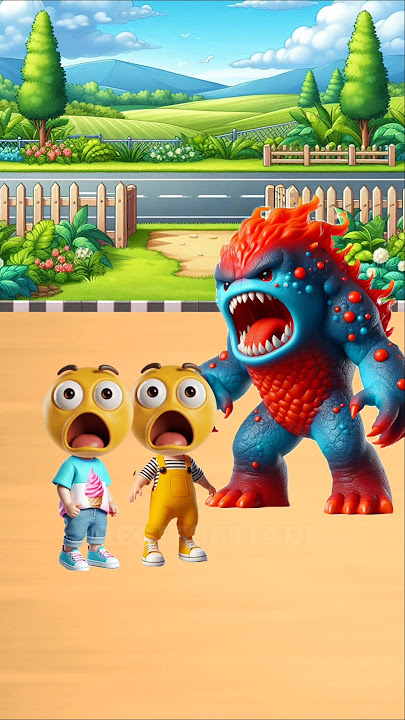 oh no, that hungry monster ate our food house‼️#funny #cartoon #animation