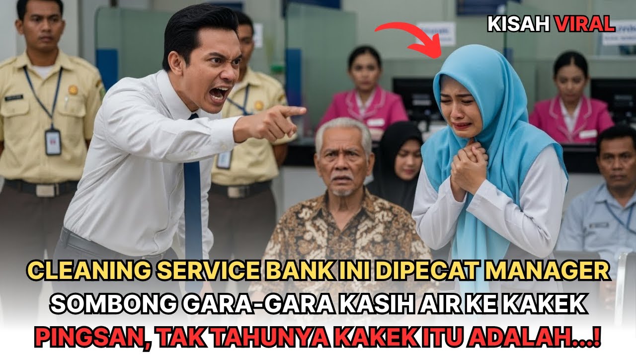 CLEANING SERVICE BANK INI DIPECAT GARA-GARA KASIH AIR KE KAKEK PINGSAN, TERNYATA KAKEK ITU...!