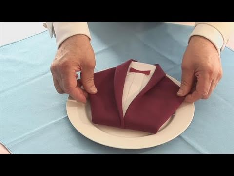 napkin folding tuxedo shirt