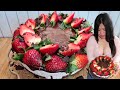 No-bake Chocolate Strawberry Cheesecake | Low Carb &amp; Keto | No Egg | Kersteen Kitchen