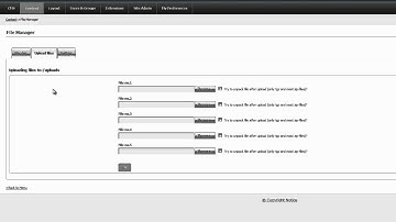 CMS File Manager - SitesNStores Support