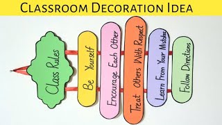 Class Rules Wall Hanging | Class/School Decoration Ideas Easy | School Decoration | Class Decoration