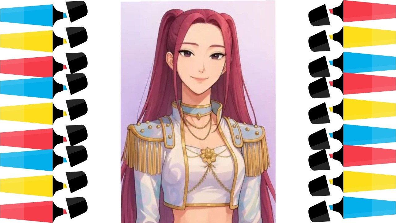 Cómo dibujar a MIRA (Las Guerreras K-Pop) Tutorial Fácil Paso a Paso