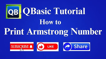QBasic Tutorial To Print The Input Number Is Armstrong Number Or Not ||QBasic Tutorials