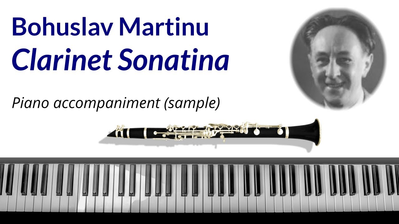 Martinu Clarinet Sonatina - piano accompaniment backing tracks (sample/demo)