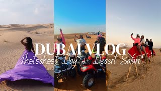 DUBAI VLOG PT 2| FLYING DRESS PHOTOSHOOT DAY, DESERT SAFARI, RIDING QUAD BIKES & MORE | TROISHANICE