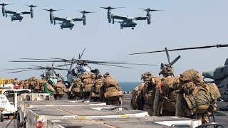 High tension! 10,000 U.S. Marines and Amphibious Vehicles Arrive on Israel Coast