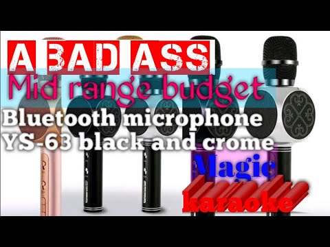Magic Karaoke A Bad Ass Mid Range Budget Bluetooth Microphone Ys-63 Black And Chrome Series....
