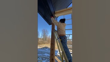 Attaching the cedar column to a beam #cedar