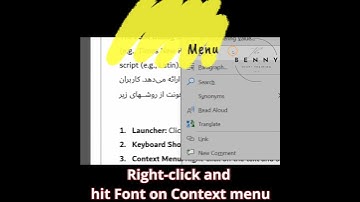 How to Open Font Settings with Context Menu in MS Word