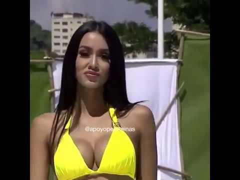 Camila Escribens en la piscina