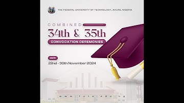 AWARD OF FIRST DEGREES & CONVOCATION LECTURE for the Combined 34th and 35th Convocation Openings