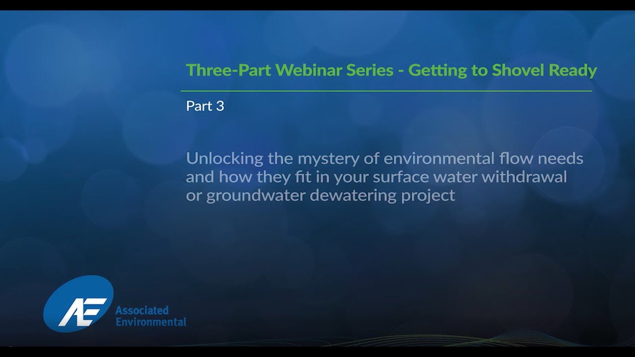 Unlock the mystery of environmental flow needs in surface water withdrawal / groundwater dewatering