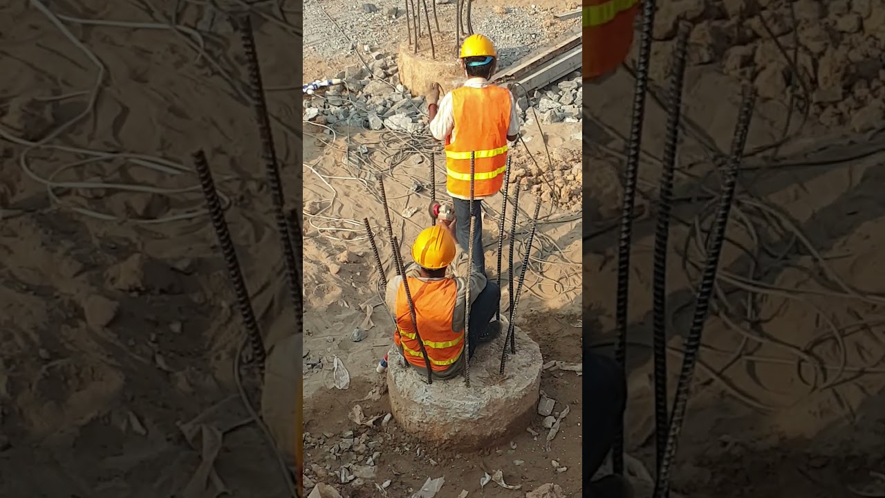 This Guy And His Friend Cleaning Rust For Rebar