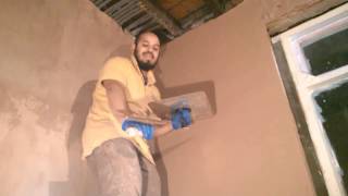 Uncut full plastering, applying the Skim coat over the second coat of plaster