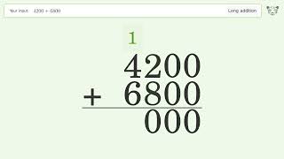 Long Addition Solve 42006800000 Stepbystep Solution
