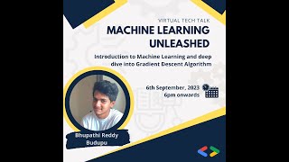 Introduction to Machine Learning and Gradient Descent Algorithm session Sep 06, 2023