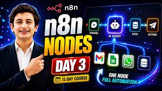 n8n Nodes Explained for Beginners  | Build Your First Workflow | Day 3