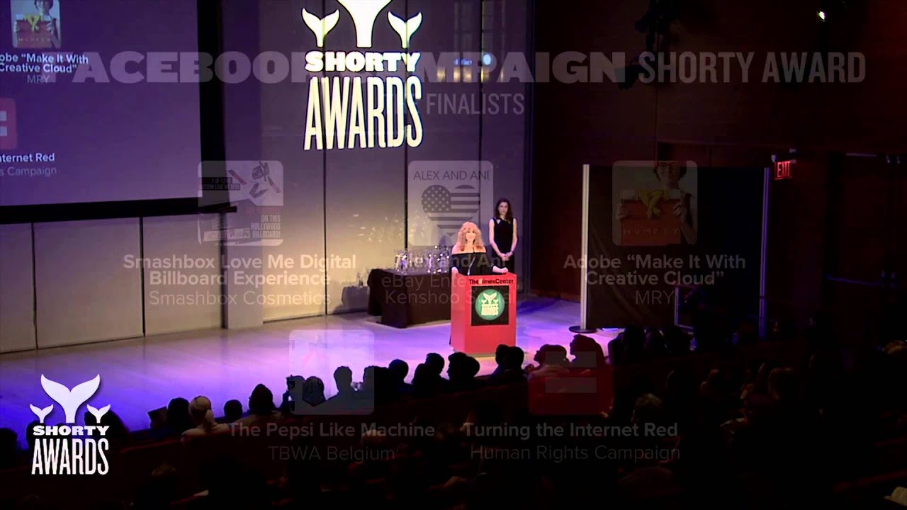 Human Rights Campaign (@HRC) accepts Unmetric's Best Facebook Campaign Shorty Award