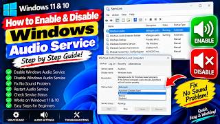 How to Enable & Disable Windows Audio Service in Windows 11 & 10 Update