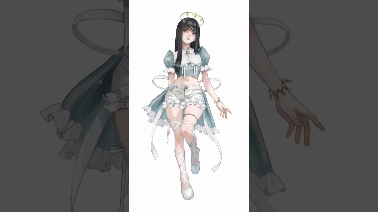 Sketch vs Final Art✍🏻ラフ→完成 #illustration #厚塗り #イラスト