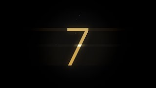 Cinematic Luxury 10 Seconds Countdown with Visual Effects - Green Screen 4K High Quality