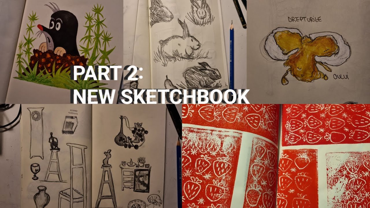 graphic design sketchbook tour part 2 - YouTube