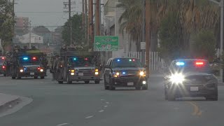 LASD Units Responding Code 3 (ANTI ICE Protests in DTLA in JUNE)