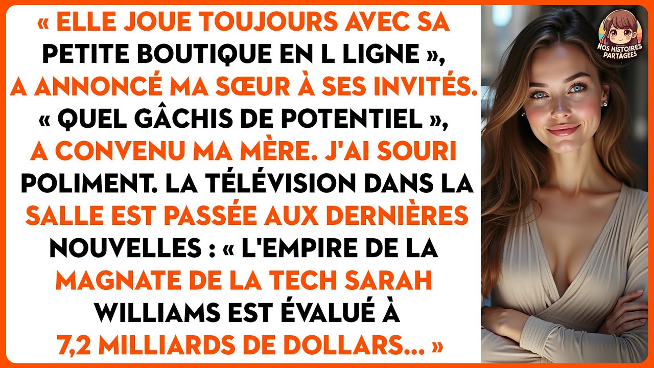 « Elle joue toujours avec sa petite boutique en l ligne », a annoncé ma sœur à ses invités...