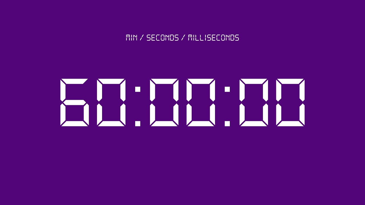 60 minute countdown timer - YouTube