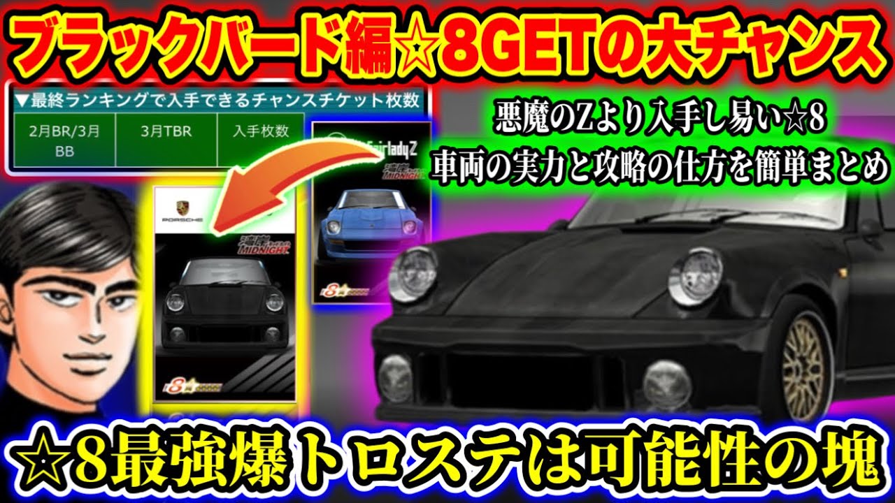 ブラックバード編は☆8車GETの大チャンス！☆8最強爆トロ車ブラック