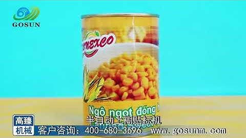 Semi automatic cold glue labeling machine video